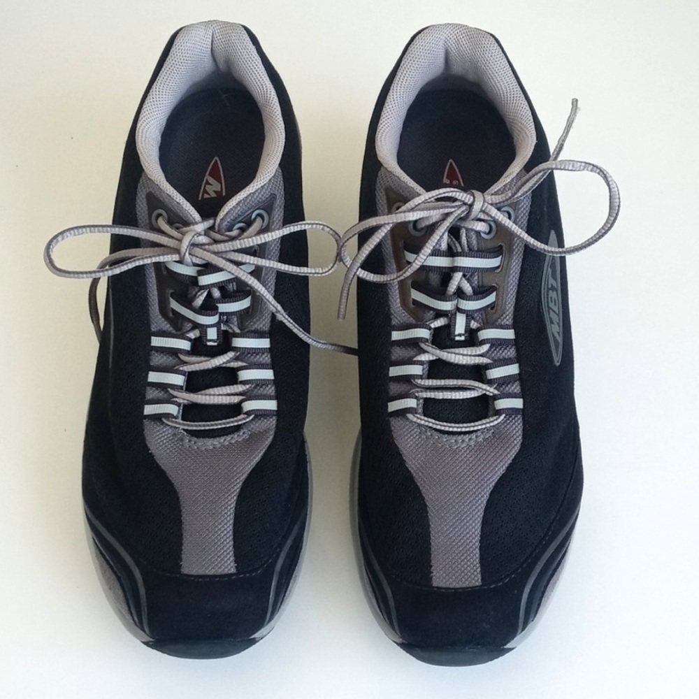 MBT Women’s Toning Athletic Shoes Black Suede & Mesh Running Shoes 39 (8-8.5) - Picture 9 of 16